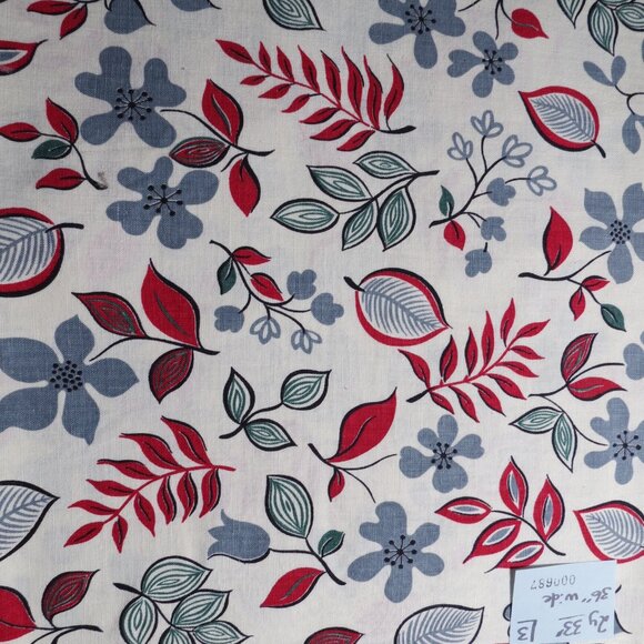 Fabric cotton vintage 36" wide FLORAL/ FEED SACK LOOK PRINT Shy 3 yd X 36" #447 - Picture 2 of 4